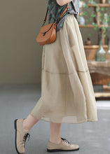 Load image into Gallery viewer, Unique Khaki Elastic Waist Patchwork Tulle Skirts Summer