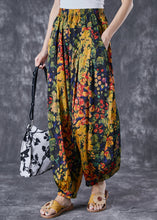 Load image into Gallery viewer, Unique Oversized Print Linen Silk Harem Pants Summer