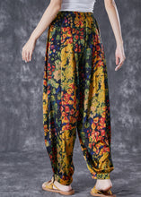 Load image into Gallery viewer, Unique Oversized Print Linen Silk Harem Pants Summer