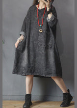 Load image into Gallery viewer, V-neck Baggy Pockets Denim Dress