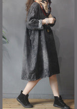 Load image into Gallery viewer, V-neck Baggy Pockets Denim Dress
