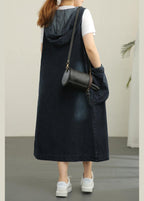 V-neck Denim Dress Double Pocket Loose LARGE T-Shirt 2021 Two Piece Set