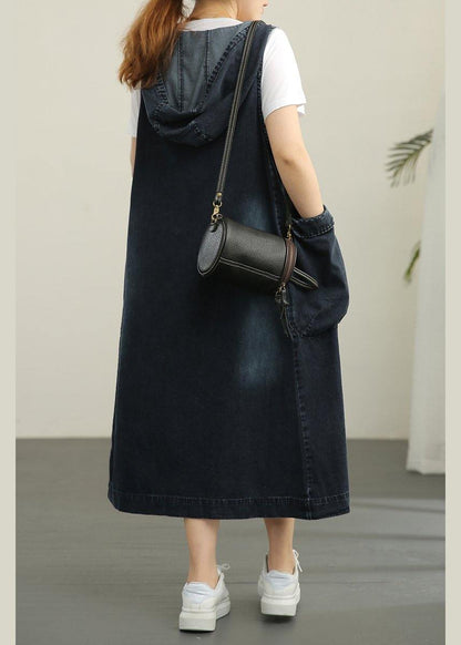 V-neck Denim Dress Double Pocket Loose LARGE T-Shirt 2021 Two Piece Set