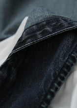 Load image into Gallery viewer, V-neck Denim Dress Double Pocket Loose LARGE T-Shirt 2021 Two Piece Set