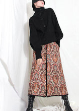 Load image into Gallery viewer, Vintage French Print Fine Cotton Filled Skirts Winter