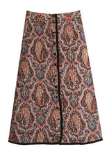 Load image into Gallery viewer, Vintage French Print Fine Cotton Filled Skirts Winter