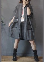 Load image into Gallery viewer, Vintage Large Pocket Grey Denim Dress