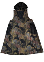 Vintage Printed Hooded Denim Vest Skirt
