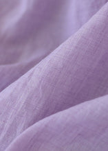Load image into Gallery viewer, Vintage Purple Elastic Waist Embroideried Linen Skirt Spring