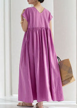 Load image into Gallery viewer, Vintage Rose Wrinkled Patchwork Cotton Long Dresses Summer