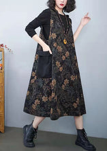 Load image into Gallery viewer, Vintage Denim Print Pockets  Dress Summer Cotton Dress