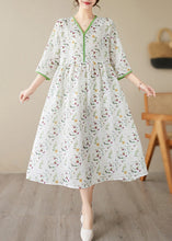 Load image into Gallery viewer, Vogue Green Print Patchwork Party Long Dress Summer