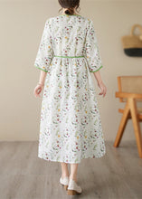 Load image into Gallery viewer, Vogue Green Print Patchwork Party Long Dress Summer
