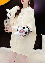 Load image into Gallery viewer, White Warm Knit Long Sweater Tassel Jacquard Winter