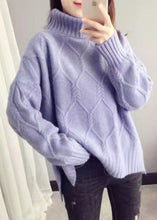 Load image into Gallery viewer, White Sweater Tops High Neck Loose Fitting Spring Knitwear