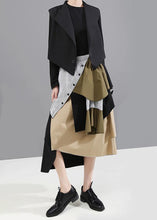 Load image into Gallery viewer, Woman Patchwork Asymmetrical Skirt