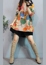 Load image into Gallery viewer, Women Apricot O-Neck Print Casual Fall Knit Cardigans
