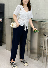 Load image into Gallery viewer, Women Black Oversized Pockets Spandex Harem Pants Fall
