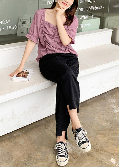 Women Black Oversized Pockets Spandex Harem Pants Fall