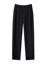 Load image into Gallery viewer, Women Black Oversized Pockets Spandex Harem Pants Fall
