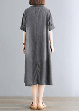 Load image into Gallery viewer, Women Cotton Wardrobes 18th Century Vintage Pure Color Loose Denim Midi Dress