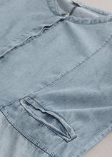 Load image into Gallery viewer, Women Cotton Wardrobes 18th Century Vintage Pure Color Loose Denim Midi Dress