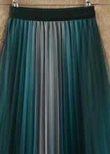 Load image into Gallery viewer, Women Gradient Color Wrinkled Elastic Waist Tulle Skirts Summer