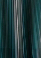 Women Gradient Color Wrinkled Elastic Waist Tulle Skirts Summer