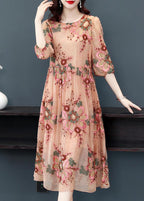 Women Grey Embroideried Scarf Silk Holiday Dress Bracelet Sleeve