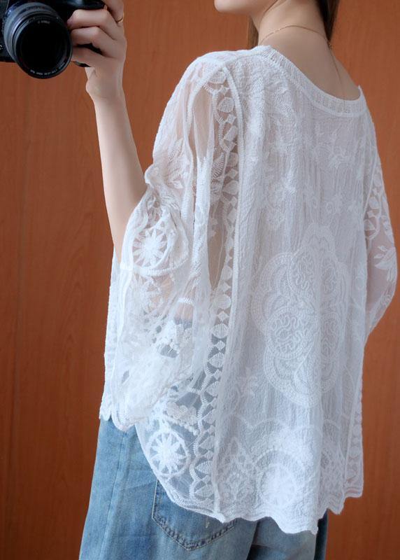 Women Pink Asymmetrical Design Summer Lace Top