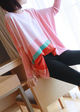 Load image into Gallery viewer, Women Pink Oversized Print Knit Tops Spring