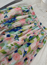 Load image into Gallery viewer, Women Pink Print Wrinkled Patchwork Linen Skirts Summer