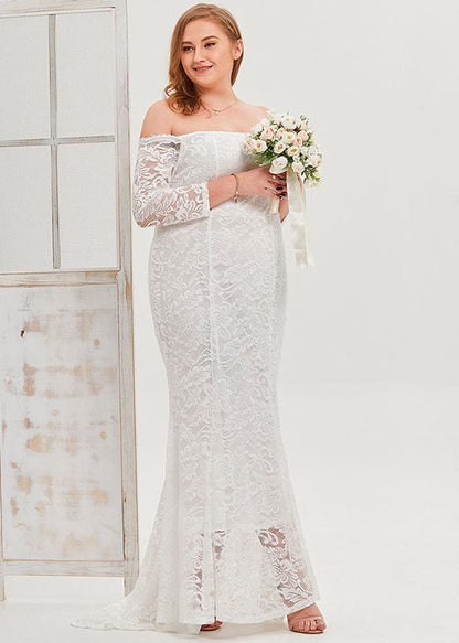 Women White Cold Shoulder Patchwork Lace Long Dresses Summer