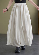 Load image into Gallery viewer, Women White Oversized Draping Cotton Pants Summer