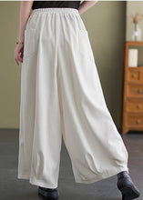Load image into Gallery viewer, Women White Oversized Draping Cotton Pants Summer