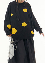 Load image into Gallery viewer, Women Yellow Dot O Neck Patchwork Knit Sweaters Tops Spring