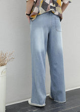Load image into Gallery viewer, Women&#39;s pants elastic waist tie Tencel denim pants fat legs pants