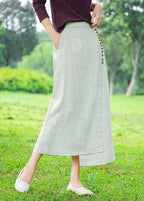Women's white skirt, loose high waist A-line skirt