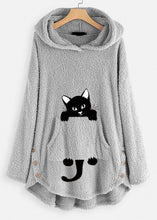 Load image into Gallery viewer, Yellow Print Low High Design Patchwork Teddy Faux Fur Sweatshirts Hooded Fall
