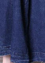Load image into Gallery viewer, boutique oversize long fall denim blue patchwork Button Down women coats