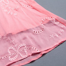 Load image into Gallery viewer, boutique summer dress bohemian style Flower Summer Fake Two-piece Retro Pink Dress