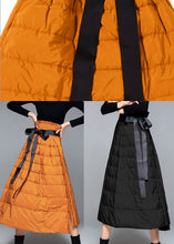 Load image into Gallery viewer, diy Black High Waist tie waist A Line Winter Duck Down Skirts