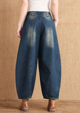 Load image into Gallery viewer, diy Blue Casual Pockets Button lantern Fall Denim Pants