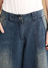 Load image into Gallery viewer, diy Blue Casual Pockets Button lantern Fall Denim Pants