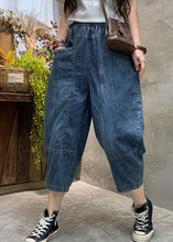 Load image into Gallery viewer, diy Blue fashion Pockets denim Pants Spring