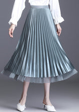 Load image into Gallery viewer, diy Grey High Waist Patchwork A Line Fall Skirt