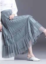 Load image into Gallery viewer, diy Grey High Waist Patchwork A Line Fall Skirt