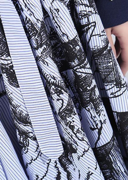 fall new women wild patchwork skirts high waist asymmetric maxi skirts