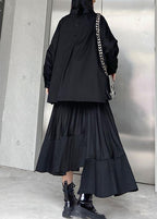 spring women casual high waist asymmetric hem skirts