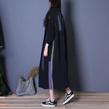 Load image into Gallery viewer, fine oversize fall outwear denim black Notched sleeveless coats